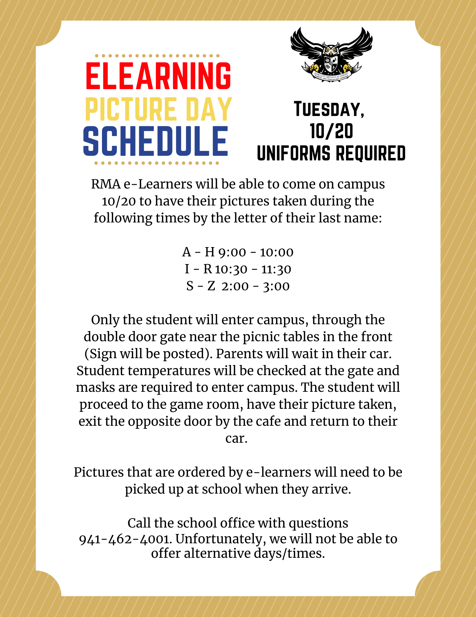 eLearning pic schedule